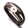 Punk Weave Magnet Buckle 117 Leather Bangle Fit 18mm Snap Button Bracelet Charm Jewelry For Women Men Gift - Image 7