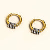 Chunky Bold Dual-Toned Lucky Star Puffy Dangle Charm Stainless Steel Hoop Earrings Boho Jewelry for Women Gift - Image 6