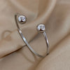 Simple Stainless Steel Round Bead Opening Slim Bracelet for Women Men Unixes Cuff Stackable Jewelry Gift - Image 3
