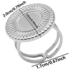 6Pcs Stainless Steel Gold Plated Irregular Blank Base Cabochon Open Rings Punk Geometric Men Party Chunky Jewelry - Image 23