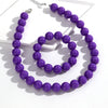 Two-Piece Acrylic Bead Necklace and Bracelet Set with Geometric Shapes - Image 27