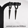 No Fade Different Length Pointed Cone Dangle Earring Stainless Steel Round Hoop Earrings For Women Men Jewelry Ear Piercing Gift - Image 7