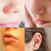 2Pcs Single Piercing Double Hoop Septum Nose Ring Steel Spiral Lip Nose Rings Cartilage Tragus Daith Piercing Earrings - Image 2