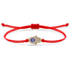 Zinc Alloy Hamsa Hand Of Fatima Blue Nazar Evil Eye Lucky Charm Bracelet Women Red Blue Grey String Handmade Chic Jewelry Gift - Image 1