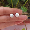 8mm Green Ball Earrings for Women Tiger Eye Beads Stone Dangle Long Lady Stud Earrings Jewelry - Image 3