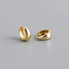 Silver Simple Wide Huggies Gothic Hoop Earrings for Women European Unisex Piercing Rock Jewelry Ear Buckles - Image 19