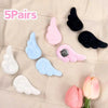 5/1Pairs Small Angel Wings Brooch Japanese Plush Angel Wings Brooch Badge Sweet Pin Doll Cosplay Y2K Fluffy Angel Wing Bag Decor - Image 3