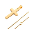 Stainless Steel Cross Pendant Necklace for Men with Rope Cuban or Box Chain - Image 7
