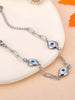 Stainless Steel Chain Link Blue Eyes Bracelets for Women Pvd Plated Jewelry Unisex - Image 5