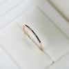 Rose Gold Color Stack-able Finger Ring For Women With Black Zircon Daily Matching Jewelry Gift - Image 5