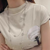 Y2K Layered Pentagram Long Necklace Elegant Star Pendant Double Chain Sweater Jewelry for Casual Outfits Sweet Women Choker Gift - Image 4