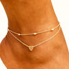 Simple Heart Female Anklets Foot Jewelry Leg Boho Double Layer Anklets On Foot Ankle Bracelets For Women Leg Chain - Image 2