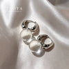 Resin Transparent Round Ball Pendant Earring Hooks Korean Jewelry For Girls Women's Versatile Accessory - Image 1