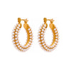 Stainless Steel Imitation Pearls Hoop Huggie Earrings Romantic Elegant Charm Chic Jewelry - Image 7