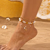 Bohemia Starfish Conch Shell Beads Anklet For Women Double Heart Beaded Leg Chain Summer Beach Party Barefoot Sandal Jewelry - Image 9