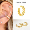 1PC Plated Gold Ear Cuff Earrings For Women C-Shape Crystal Clip On Earrings No Piercing Earrings Jewelry Gifts - Image 27
