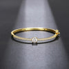 Fashionale Women's Cubic Zirconia Bangle Silver Color/Gold Color Modern Statement Female Hand Accessories Jewelry - Image 5