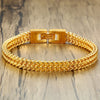 Locomotive Men Double Link Chain Bracelet Polish Color Stainless Steel Punk Biker Pulseira Masculina Jewelry To Boyfriend - Image 3