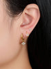 Star Flower and Bow Hoop Earring Set with Crystal Accents in Gold-Tone or Silver-Tone - Image 34