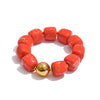 Acrylic Square Beads Chain Necklace Bracelet Bangle Stainless Steel Handmade Jewelry Green Khaki Pink Amber - Image 44