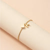 Simple Love Letter Bracelet Retro Adjustable Alloy Letter Bracelet Women Hand Jewelry Accessory - Image 3