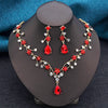 Elegant Collar 2 Pcs Sets Flower Necklace and Earrings for Women Jewelry Set Bridal Wedding Choker Necklace Set - Image 2