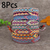 8Pcs/set Handwoven friendship bracelet Bohemian style adjustable hand rope for men and women - Image 1