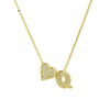 Gold Color Tiny Heart Dainty Zircon Initial Necklace Customizable Letter Name Choker Pendant for Women Birthday Party Jewelry Gi - Image 25