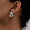 Gold SIlver Color Knot Hoop Earring For Women Shiny Plating Earring Stud Cute Daily Wear Jewelry Gift - Image 11