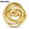 Metal Artistic Style Rose-flower Brooches 2-color Flowers Brooch For Women's Clothes Backpack Pins Gifts - Image 1