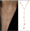 Stainless Steel Lariat Necklace Gold Plated, Dainty Long Necklace Laryered Necklaces For Women Girls, Y Shape Drop Pendant - Image 19