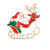 8 Styles Pretty Santa Claus Collection Brooches Candy Canes Wreath Sleigh Reindeer Tree Father Christmas Lapel Pins Xmas Gift - Image 9
