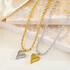 Gold Plated Stainless Steel Heart Pendant Bead Chain Necklace for Women, Love Symbol Dainty Jewelry Gift - Image 4