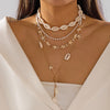 Boho Festival Layered Necklace Set for Women Starfish Y Lariat Drop Deep V Choker Summer Beach Vacation Jewelry Gift - Image 7