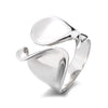 Silver Rings for Women Couple Minimalist Handmade Simple BIg Ring Party Jewelry Gift Prevent Allergy - Image 5