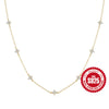 Style Silver Clavicle Necklaces Simple Set with 5 Claw Set Irregular Zirconia Pendant Necklace - Image 7