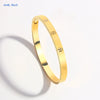 Simple Cross Stainless Steel Bangle Can Open Bracelet For Women Men Gold Color Daily Cuff Jewelry 1PC - Image 2