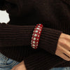 KunJoe Vintage Irregular Rivet Resin Cuff Bracelet Geometric Wide Chunky Punk Bangle Jewelry for Women Gifts - Image 7