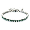 Colorful Cubic Zirconia Stone Tennis Bracelets Silver Plated Stainless Steel Chain Bracelet for Women Bride Jewelry - Image 7