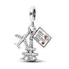 Charms Silver Travel Rome Paris Italy Plane Dangle Charms Fit Pan Bracelet Beads Making Pendants Jewelry - Image 19