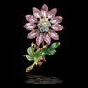 Multi-Style Floral Brooches, Enamel Rhinestone Flower Lapel Pins for Women - Image 22