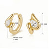 Minimalism Brass Twisted Pear Hoop Earring Women Gold Double Plated Marquise Contour Droplet Huggies Earring - Image 18