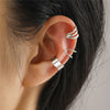 Geometric Double Layer Ear Cuff with Cubic Zirconia No Piercing Needed - Image 19