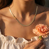 Stainless Steel Herringbone Necklace in 2 mm to 5 mm Widths and 40 cm to 50 cm Lengths - Image 4