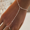 Minimalist Beaded Finger Ring Link Bracelet for Women Gold Silver Color Thin Chain Adjustable Stackable Bracelet Jewelry Gift - Image 8