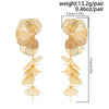 Gold Color Ginkgo Leaf Tassel Drop Earring Women Exaggerated Metal Earring Wedding Jewelry Accessories - Image 4