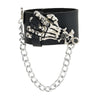 Punk Gothic Leather Cuff Bracelet for Men Women Spiked Studded Chain Skull Spider Biker Rock Wristband Jewelry - Image 11