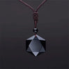 Black Obsidian Pendant Necklace Obsidian Star Pendant Lucky Love Crystal Jewelry With Free Rope - Image 3