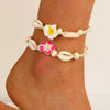 Boho Shell Rope Chain Anklets for Women Flower Shell Beach Charm Anklet Beach Barefoot Ankle Bracelet Leg Chain Foot Jewelry - Image 1