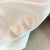 Unique Style Pearl Heart Shaped Hoop Earrings Simple Versatile Elegant Accessories for Women‘s Jewelry - Image 3